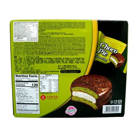 Choco Pie со вкусом зеленого чая 336г коробка [12 штук]