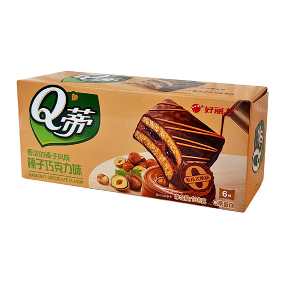 Lazdyno riešutų skonio Orion pyragas (168g, 6 vnt.) – Korėjos šokoladinio zefyro užkandis