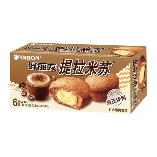 Orioni piruka tiramisu maitse (138g) – Korea šokolaadi-vahukommi koogi suupiste