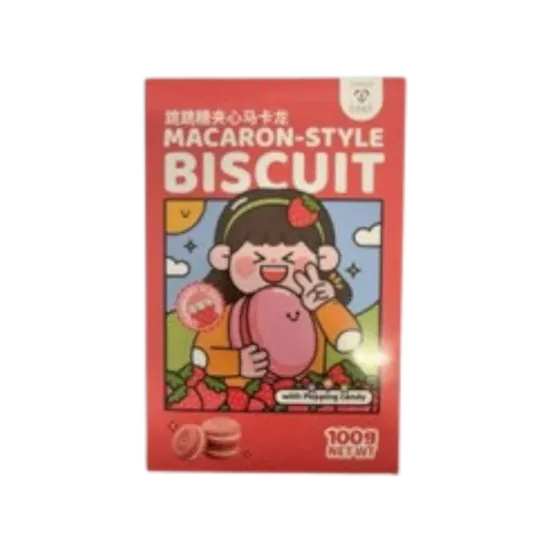 Tokimeki Macaron Style Cookie Strawberry 100g