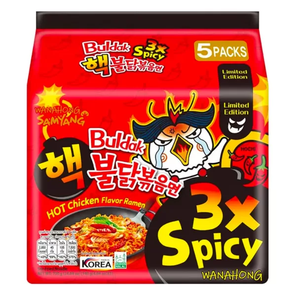 3xSpicy - Īpaši karsts vistas ramen 5x140g