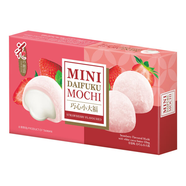 Mini Daifuku Mochi - zemeņu garša 80g