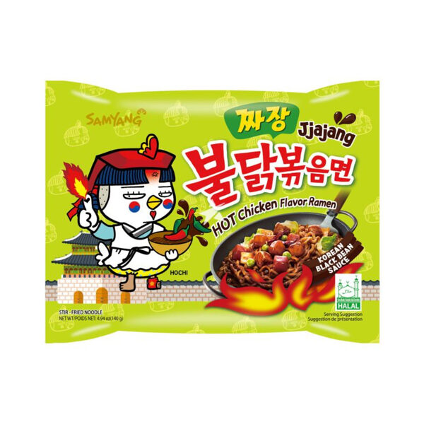 Buldak Ramen - Jjajang skonio greitai paruošiami makaronai 140 g