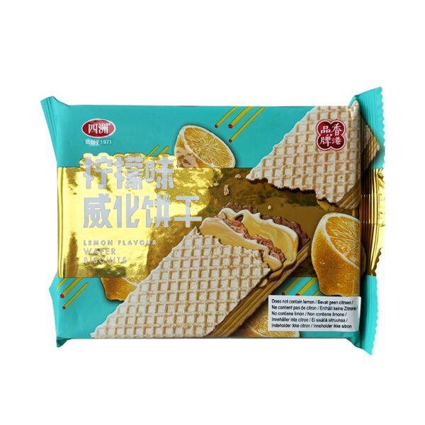 Four Seas Cream Wafer – Lemon Flavor 50g bag