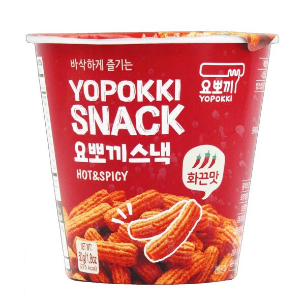 Yopokki Snack – Hot & Spicy Flavour 50g cup