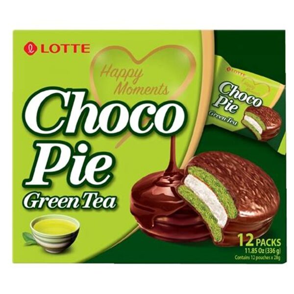 Choco Pie со вкусом зеленого чая 336г коробка [12 штук]